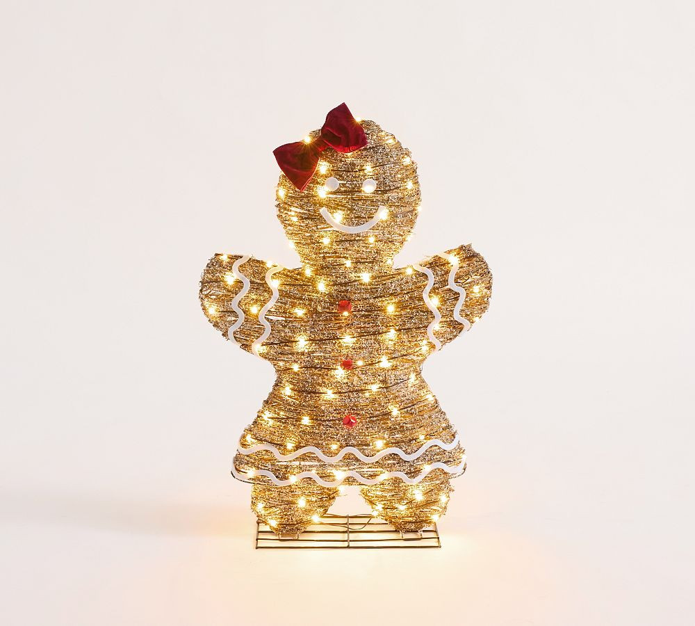 Lit Rattan Gingerbread Collection | Pottery Barn (US)