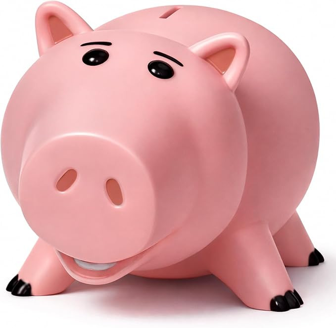 Hamm Piggy Bank Cute Pink Pig Money Box Plastic Saving Coin Box with Color Package Money Bank Gre... | Amazon (US)