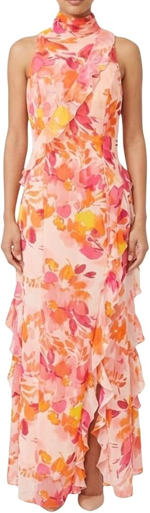 Eliza J Women's Floral Pink Sleeveless Midi Dress | Amazon (US)