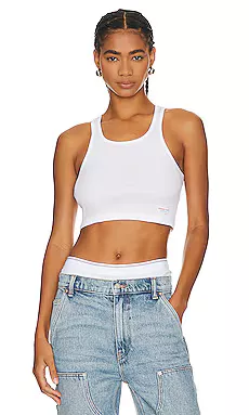 Free Throw Cropped Tank - White curated on LTK