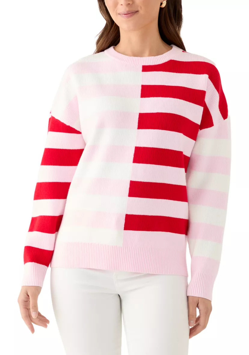 Crown & Ivy™Petite Striped Sweater | Belk