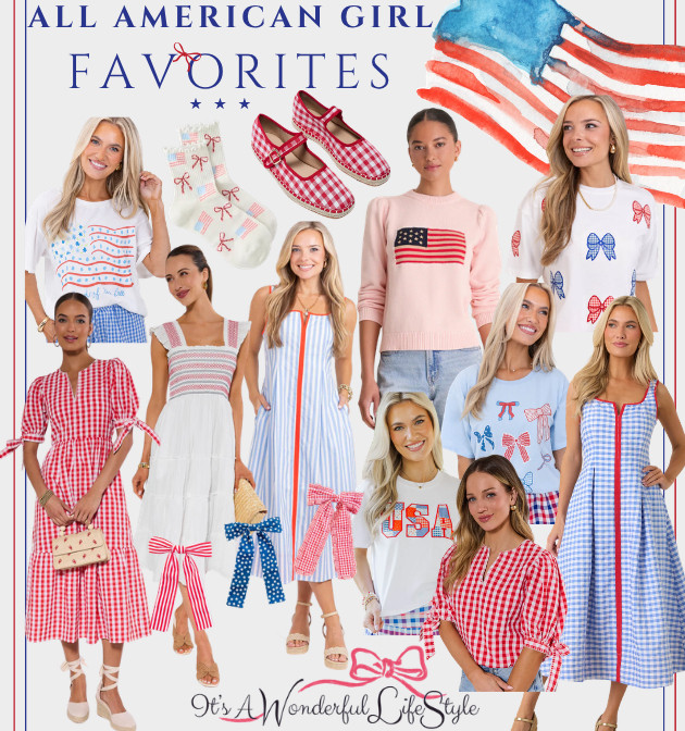All-American Girl Favorites for a Faith, Freedom & Fashionable Patriotic Summer!

This collection of patriotic favorites is inspired by classic Americana style with timeless red, white, and blue touches that feel both charming and feminine. From gingham dresses and striped sundresses to bow details and flag-inspired sweaters, these pieces are perfect for summer celebrations, parades, cookouts, lake days, and gathering with family and friends.

#LTKSeasonal