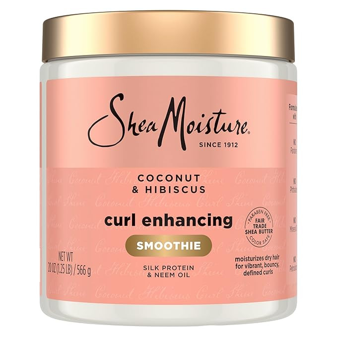 SheaMoisture Curl Enhancing Smoothie Hair Cream Coconut and Hibiscus for Thick, Curly Hair Sulfat... | Amazon (US)