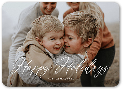 Festive Joyful Script Holiday Card | Shutterfly