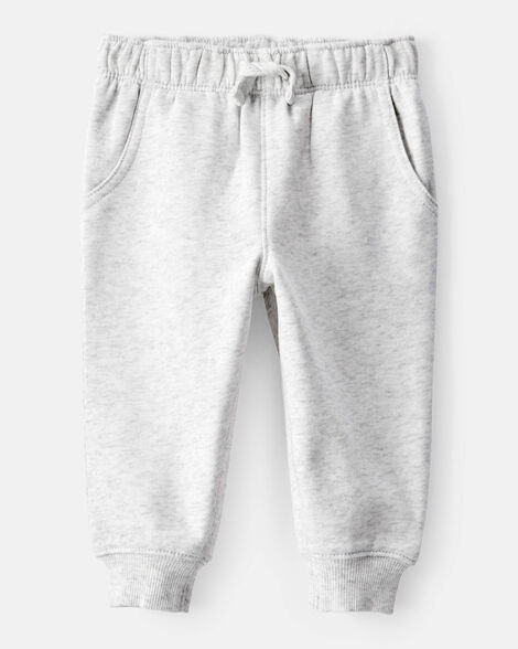 Baby Boy DayDream Fleece Cotton Jogger - Grey | Carter's Inc