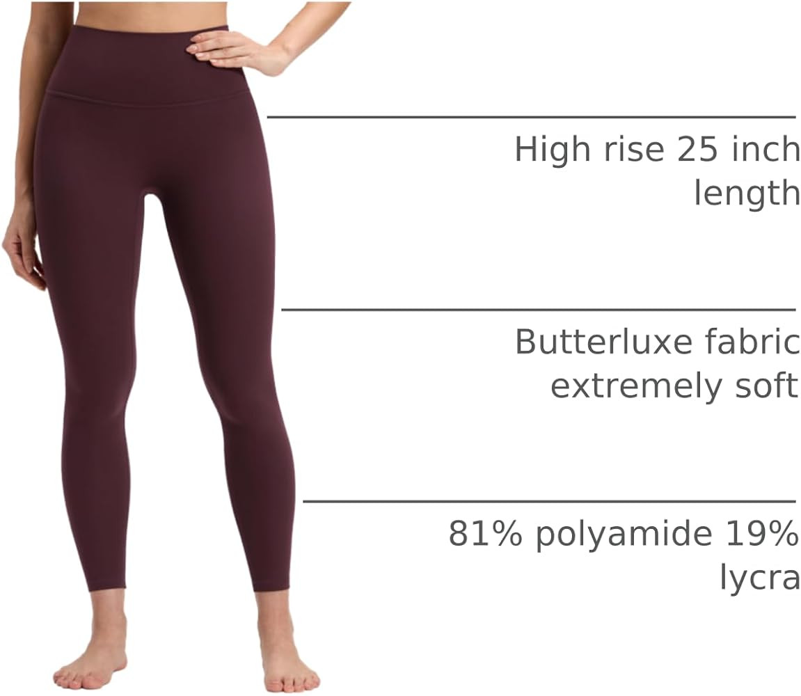 CRZ YOGA Butterluxe No Front Seam Yoga Leggings 25" - High Waisted Womens Lounge Pants Pilates Wo... | Amazon (US)