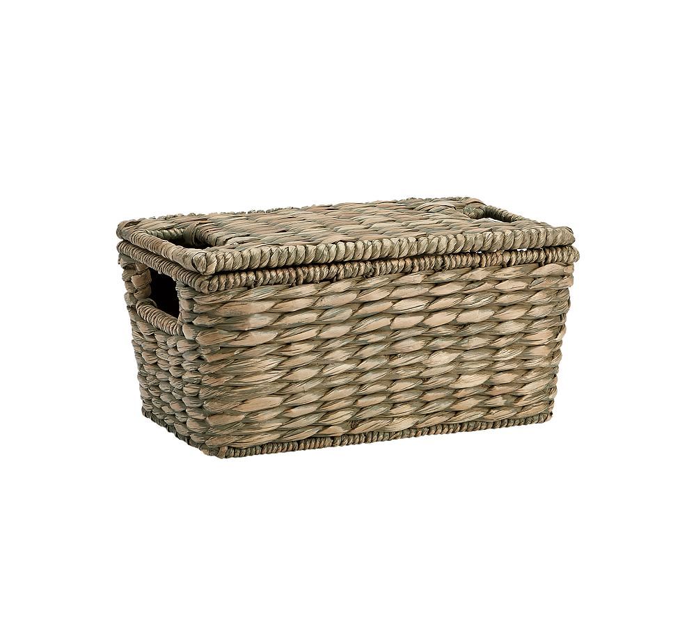Charleston Handwoven Seagrass Lidded Baskets | Pottery Barn (US)