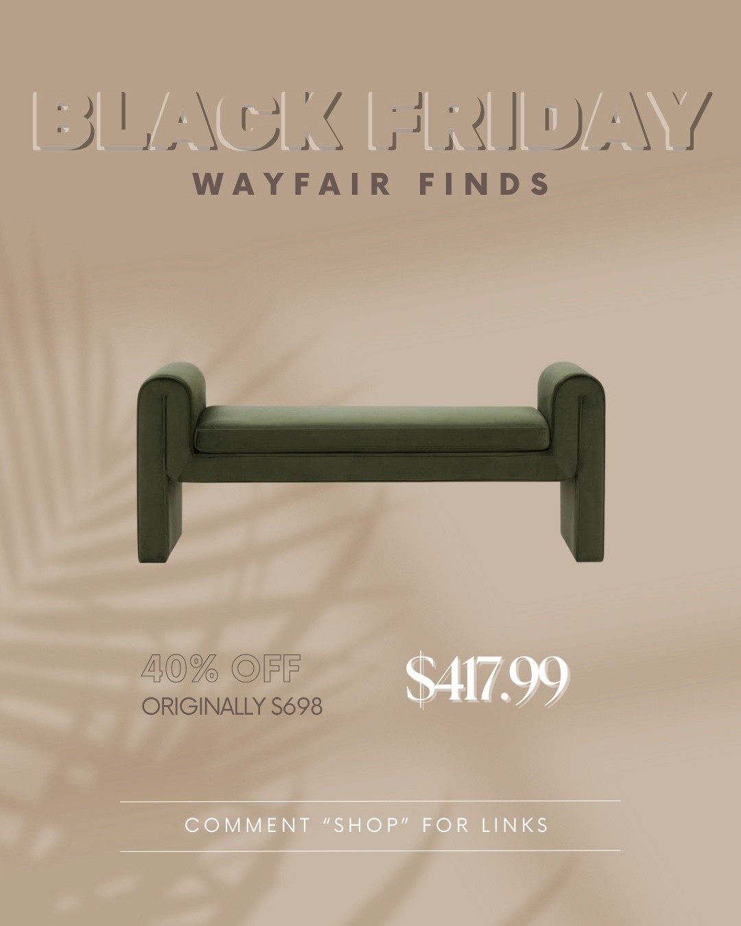 Among Wayfair’s many Black Friday deals, they have so many gorgeous benches with great discounts.



Links are commissionable meaning I earn a small commission for each purchase. 

#affiliate #blackfridaydeal #modernbench #blackfridayfurniture #homedecor #furniture 

#LTKCyberWeek #LTKHome