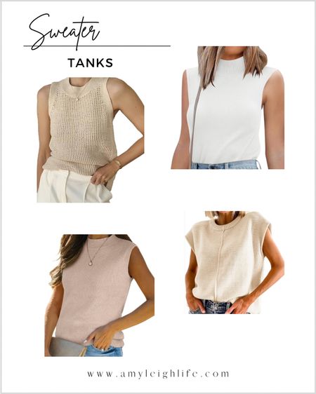 Budget friendly sweater tanks. These are great with shorts for summer, or you can wear into the fall with jeans and a jacket. 

Sweater, sweaters, sweater and skirt, sweater and jeans, sweater amazon, sweater and leggings, fall sweater amazon, winter sweater amazon, amazon sweater, black sweater, brown sweater, sweater dress boots, chunky sweater, cropped sweater, cream sweater, crop sweater, fall sweater outfit, fall sweater, fitted sweater, holiday sweater, knit sweater, cable knit sweater, knit knit sweater, chunky knit sweater, long sweater, sweater with leggings, lady sweater, neutral sweater, sweater outfits, sweater outfit, oversized sweater, oversize sweater, sweater tank, sleeveless sweater, teacher fashion

#amyleighlife
#tops

Prices can change  

#LTKWorkwear #LTKStyleTip #LTKOver40
