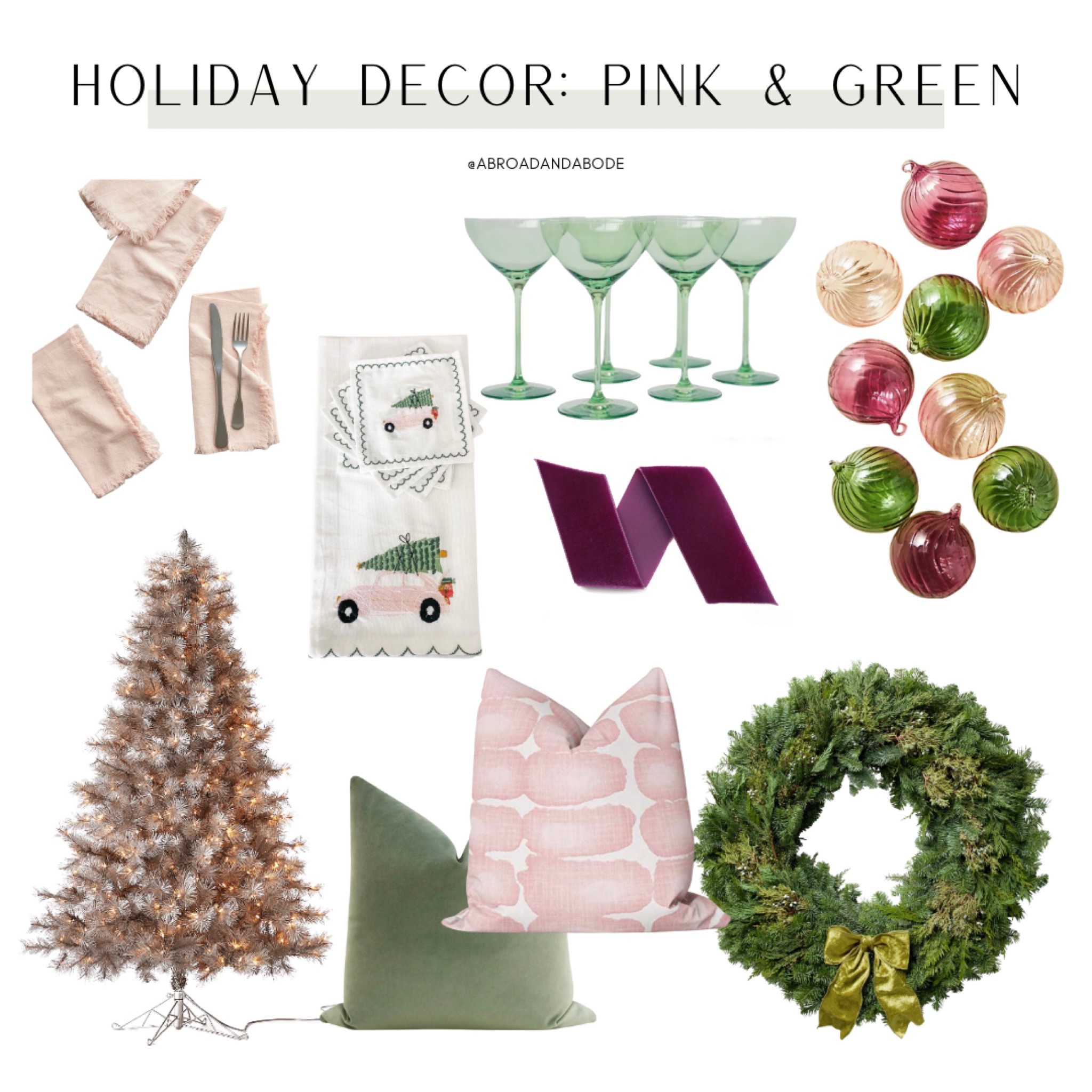 Pink & Green curated holiday decor!

Christmas, Christmas decor, pink and green, colorful decor, Christmas tree, pillows, wreath, Christmas ornaments

#LTKHoliday #LTKunder50 #LTKhome