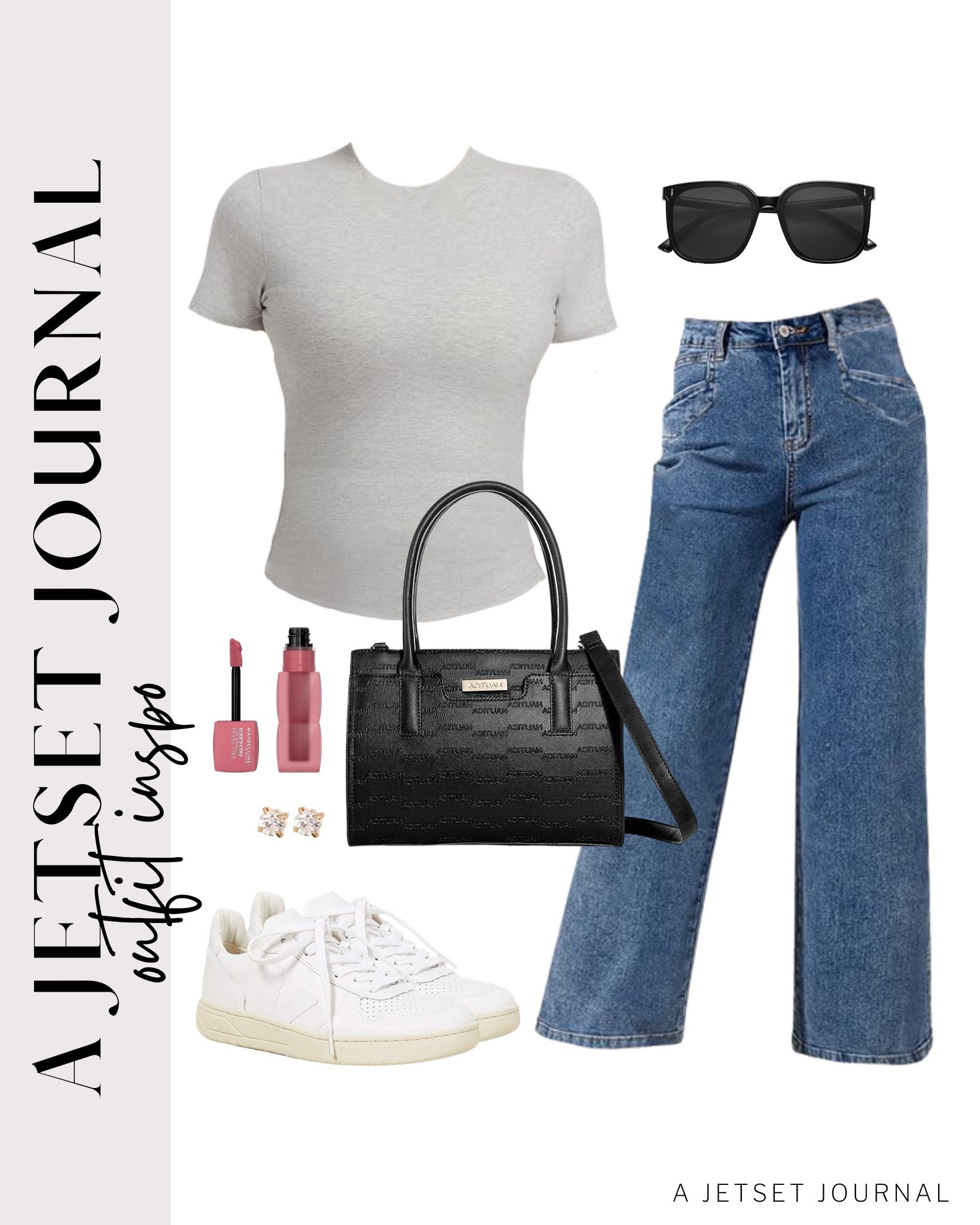 A basic top and jeans, with the right accessories, will make you look put together!
shortsleeve shirt, veja sneakers, wide leg jeans, maybelline lip tint, affordable style, look for less, ways to style, shoe inspo, shoe crush, amazon finds, affordable look, summer fashion, beauty must have, trendy style, fashion accessories, summer look, sporty style

#LTKSeasonal #LTKStyleTip #LTKU