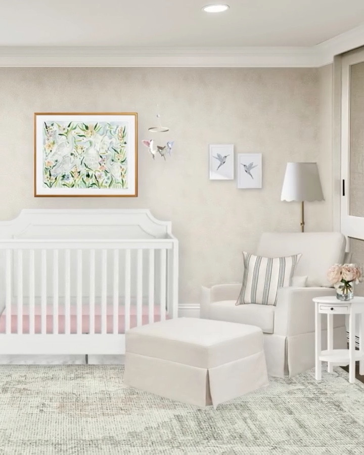 So many Virtual Design clients are asking for a sophisticated nursery. When I first started as a designer, most nursery decor available had more juvenile themes, but that's not the case anymore!⁠
⁠
Designing a nursery with a sophisticated base means it will blend more seamlessly with your home and give you a lot more versatility. It's much easier and more affordable when you can just switch out some decor instead of replacing wallpaper or thematic furniture. It also makes things easier if you want to repurpose the room for a future child, as a guest room, etc.⁠
⁠
For this client, we started with an elegant neutral foundation and added in touches of bird decor and blush pink. See the whole space on the blog!

#LTKBump #LTKBaby #LTKHome
