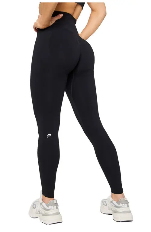Fabletics Seamless Scrunch High-Waisted Legging in Black at Nordstrom, Size Small | Nordstrom