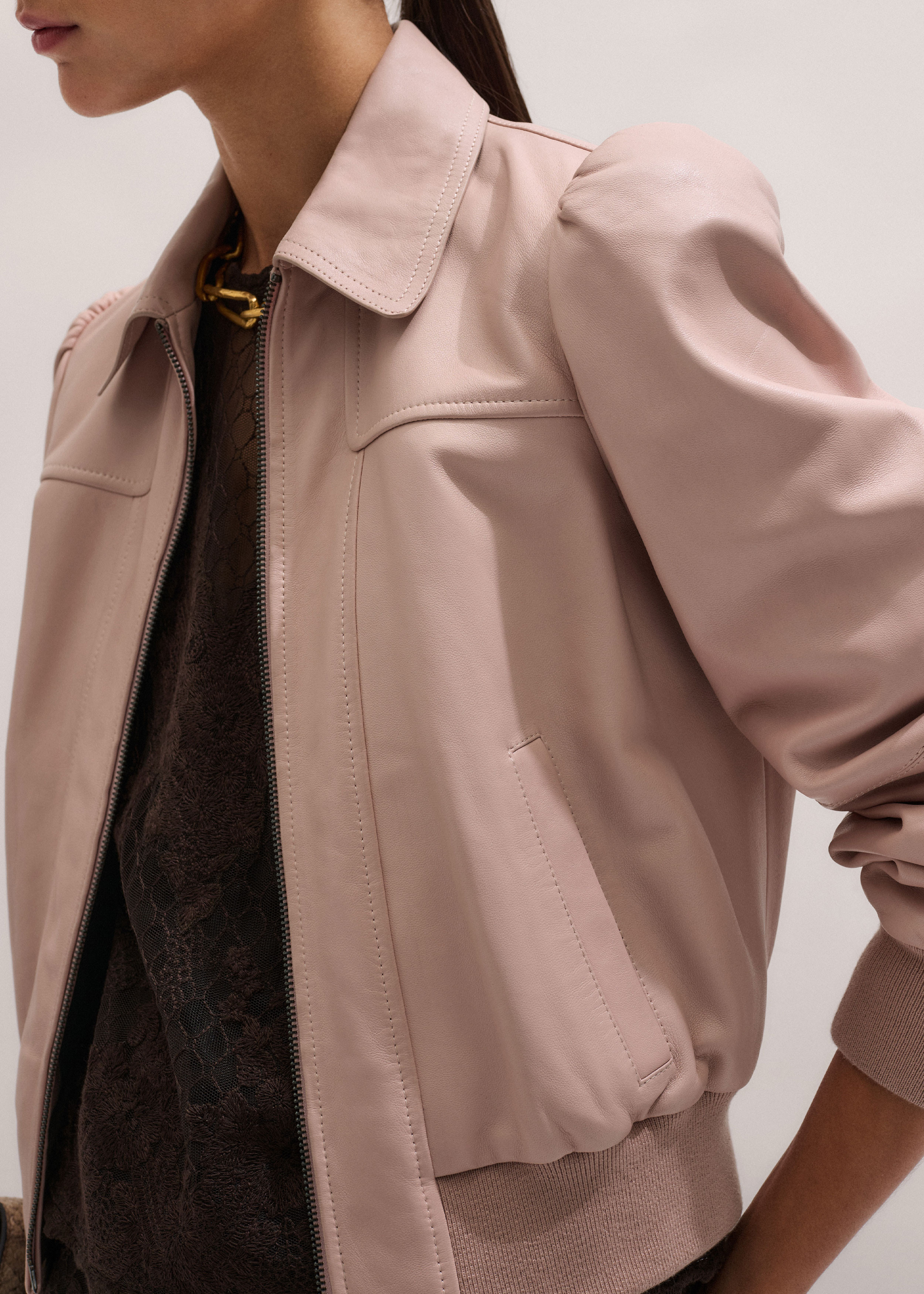 Luxe Bomber Jacket Soft Leather | ME+EM US