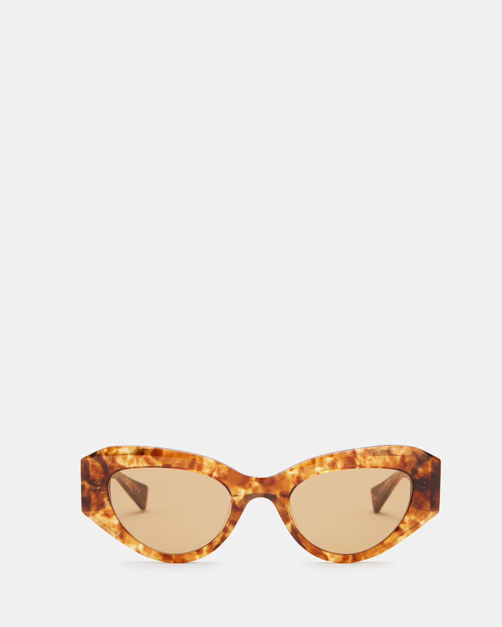 Calypso Bevelled Cat Eye Sunglasses TORT RUST | ALLSAINTS | AllSaints UK