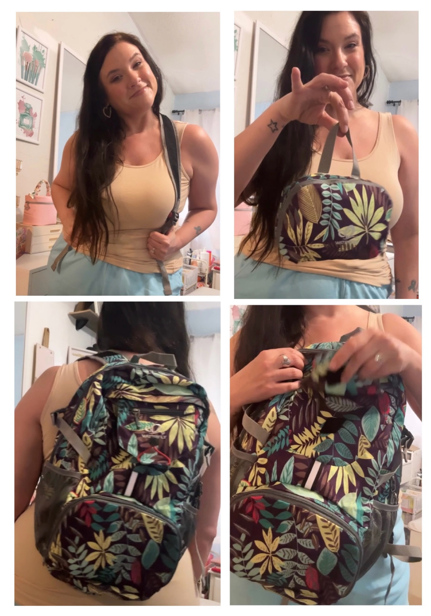 A packable backpack! Folds up for ease of packing. My next carry on! But great for hiking and traveling in general. Waterfly Lightweight Backpack! Love the tropical design. 

#LTKBeauty #LTKvlog #LTKTravel