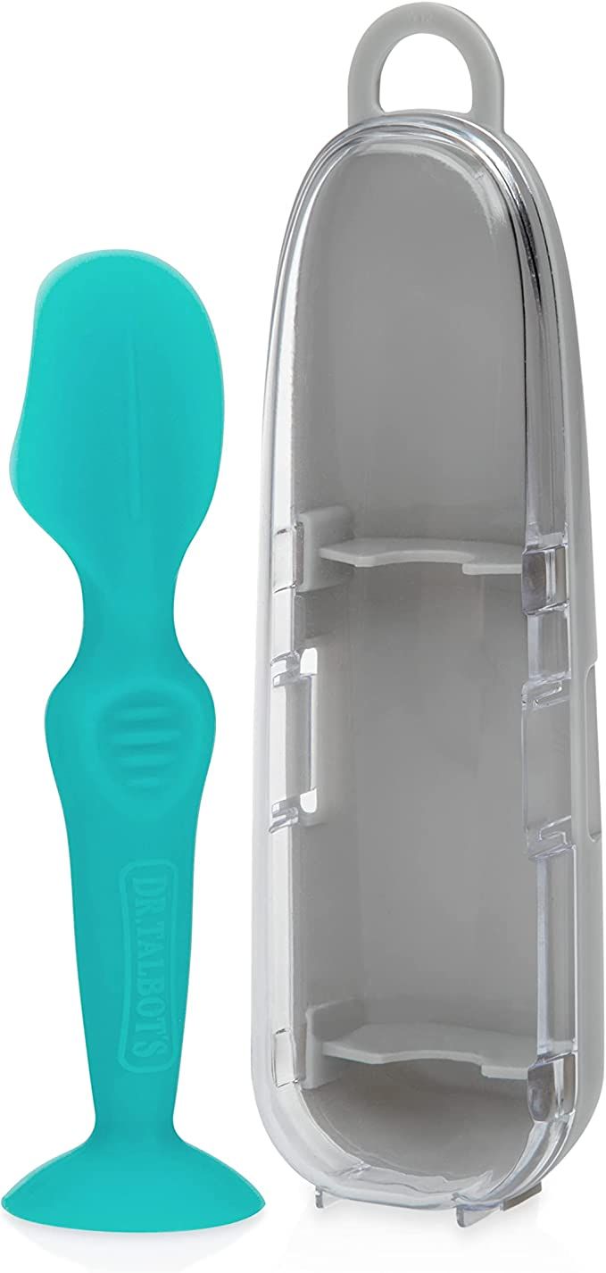 Dr. Talbot's Diaper Cream Soft Silicone Brush with Suction Base & Hygienic Case, Aqua, Mini Size | Amazon (US)