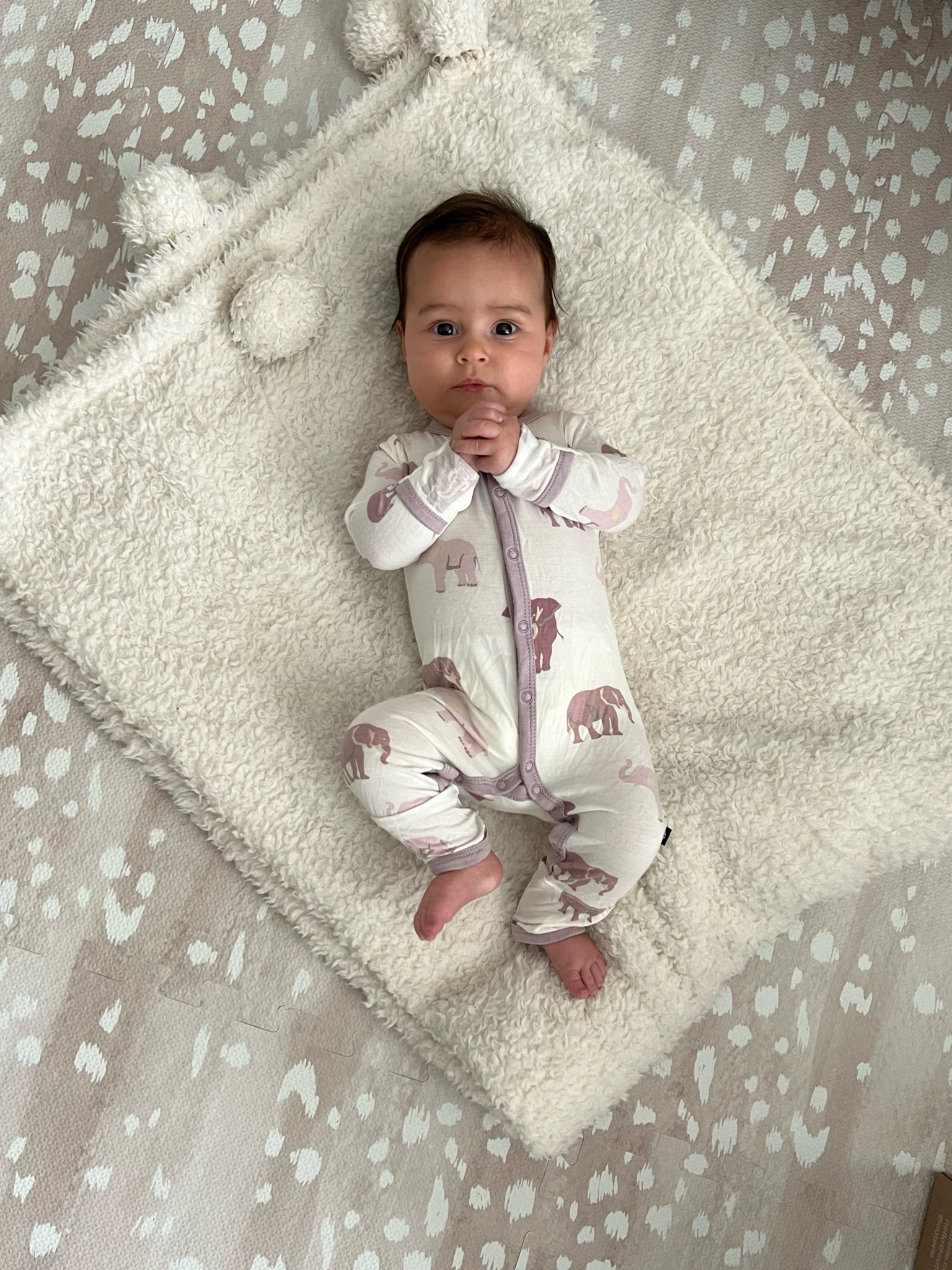 The softest baby romper! Sunday is wearing a size 0-3months here 🐘 Laying on her nursery playmat!

#LTKKids #LTKHome #LTKBaby