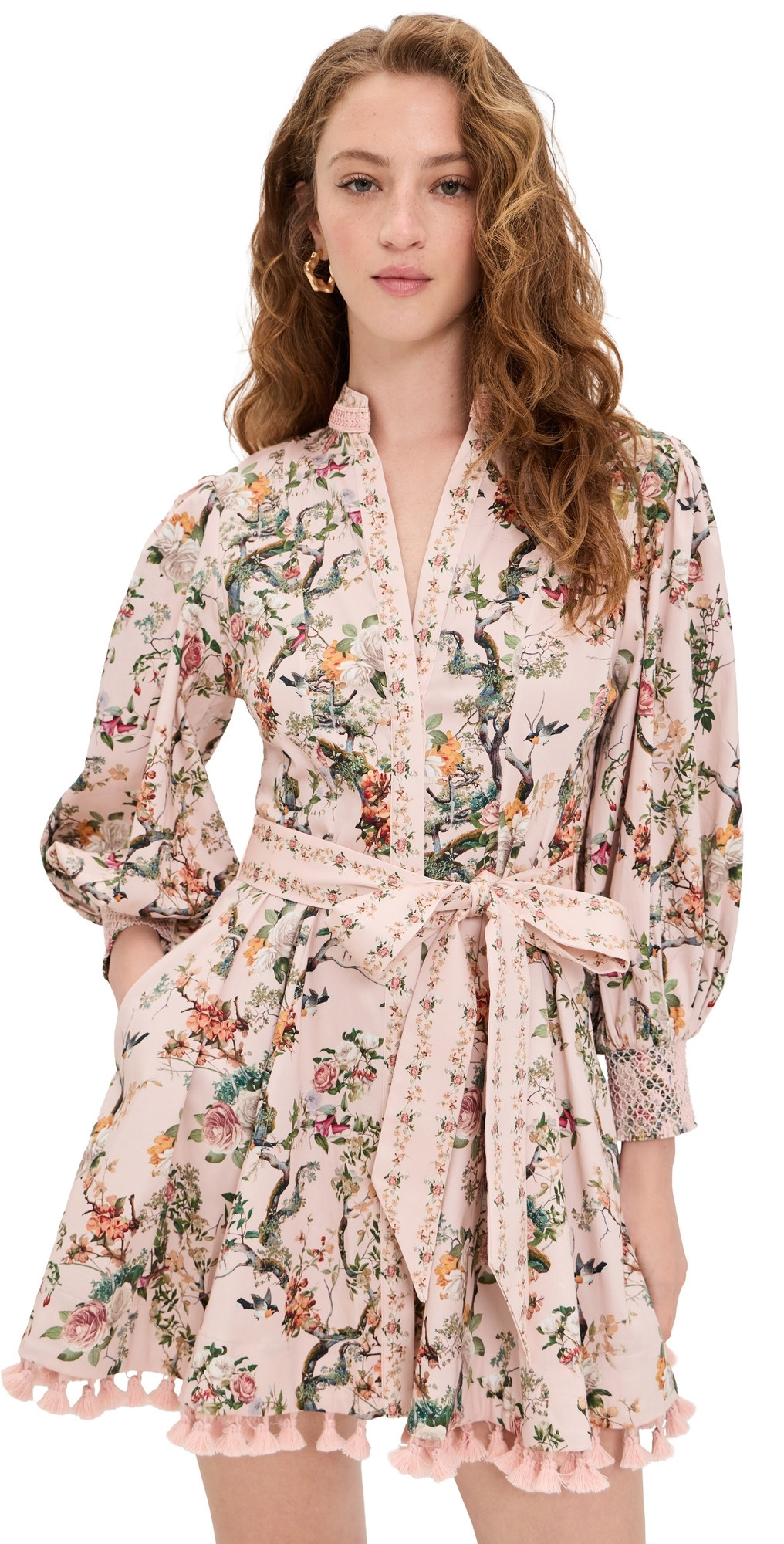 ALICE + OLIVIA Lucy Mini Shirt Dress Sunset Grove English Rose 14 | Shopbop