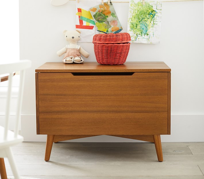 west elm x pbk Mid Century Toy Box (30") | Pottery Barn Kids