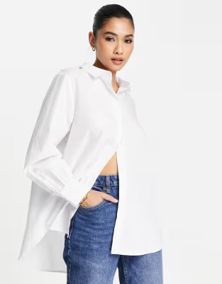 Vero Moda oversized shirt in white | ASOS (Global)
