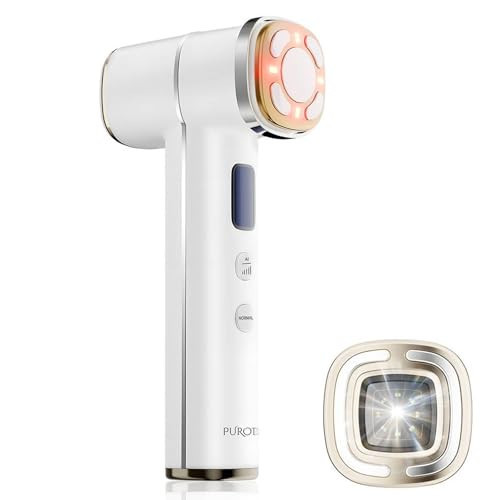 PURODE AI-Powered Custom Skincare Facial Device with Red Light Therapy for Anti-Aging, Firming, Lifting & Better Absorption, Face Massager Tool Paired with HD Camera to Detect Skin Condition | Amazon (US)