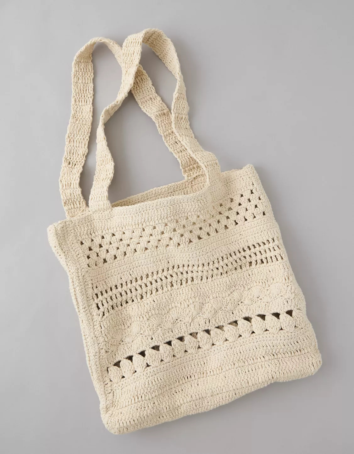AE Crochet Knit Tote Bag | American Eagle Outfitters (US & CA)