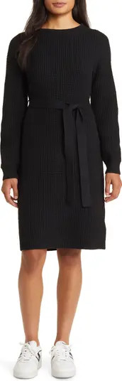 Long Sleeve Belted Sweater Dress | Nordstrom