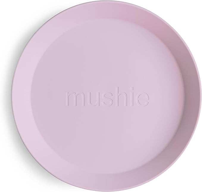 mushie Round Dinnerware Plates for Kids | Made in Denmark, Set of 2 (Soft Lilac) | Amazon (US)