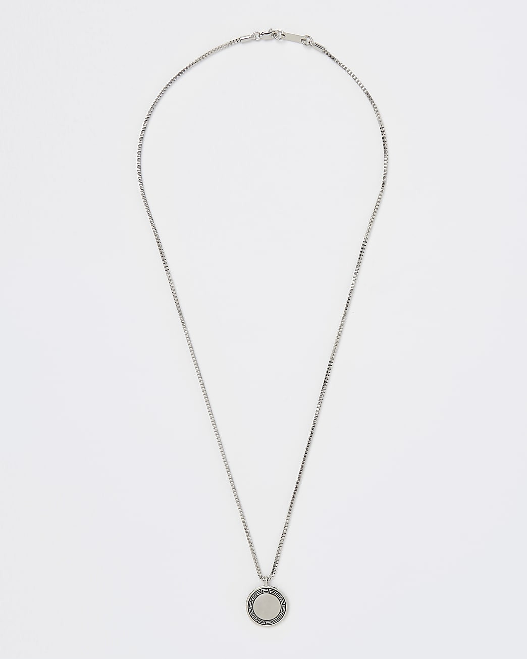 River Island Mens Silver coin pendant necklace | River Island (US)