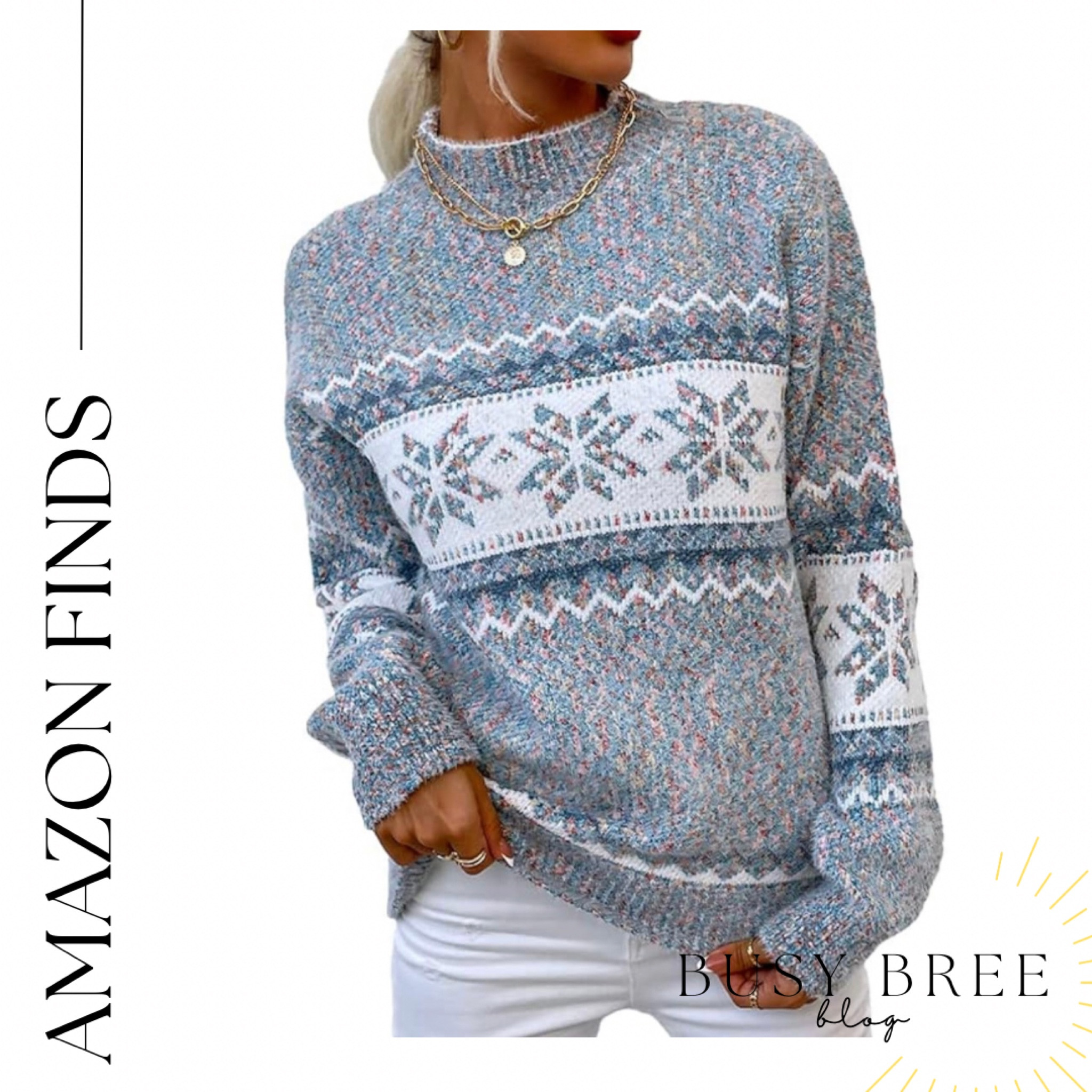 Christmas sweater from Amazon, snowflake sweater, winter sweater, winter outfit, holiday outfit, new years outfit, cozy winter sweater

#LTKxPrimeDay #LTKSeasonal #LTKFindsUnder50