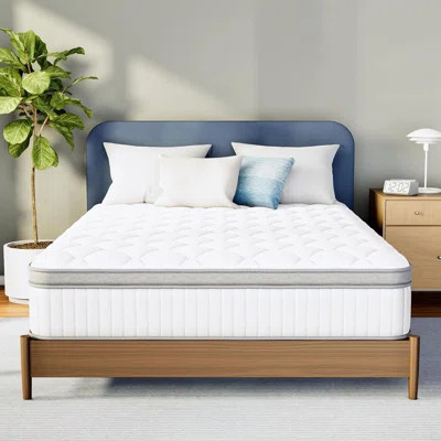 Queen Size 12 Inch Hybrid Mattress In A Box, Cool Gel Memory Foam & Individually Wrapped Coils, Pressure Relief Support | Wayfair North America
