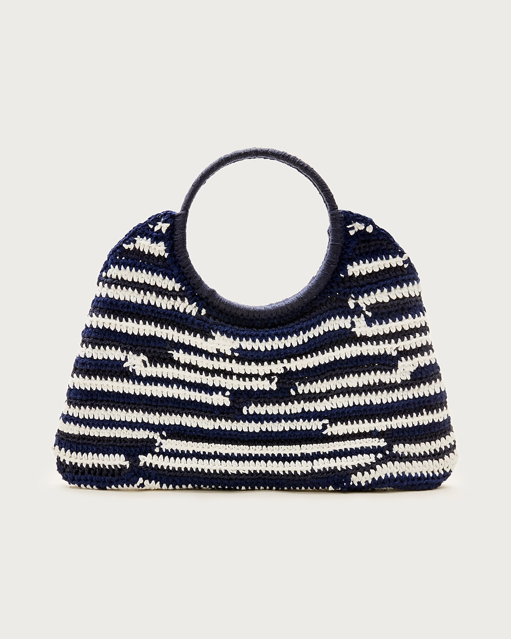 Handcrocheted top-handle bag in stripe | J. Crew US