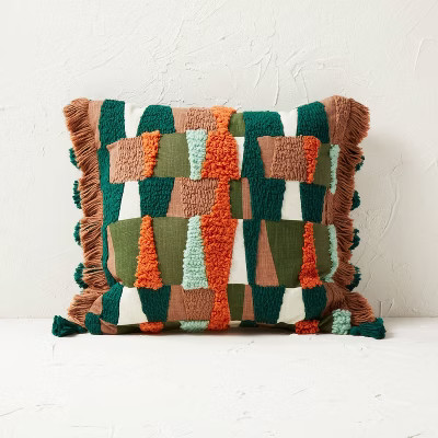 Embroidered Geometric Square Throw Pillow - Opalhouse™ designed with Jungalow | Target