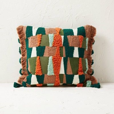 Embroidered Geometric Square Throw Pillow - Opalhouse™ designed with Jungalow | Target