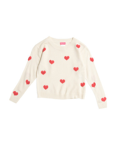 Girls Heart Sweater | TJ Maxx