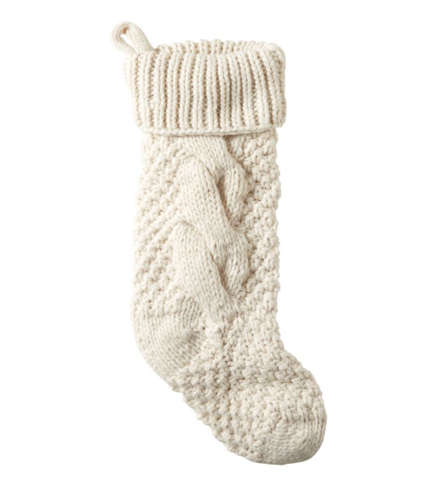 Chunky Knit Christmas Stocking White | L.L. Bean