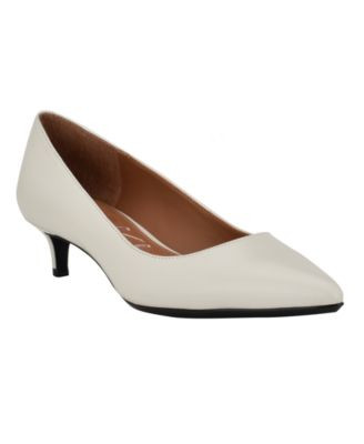 Calvin Klein Women's Gabrianna Pointed Toe Kitten Heel Pumps - Macy's | Macy's