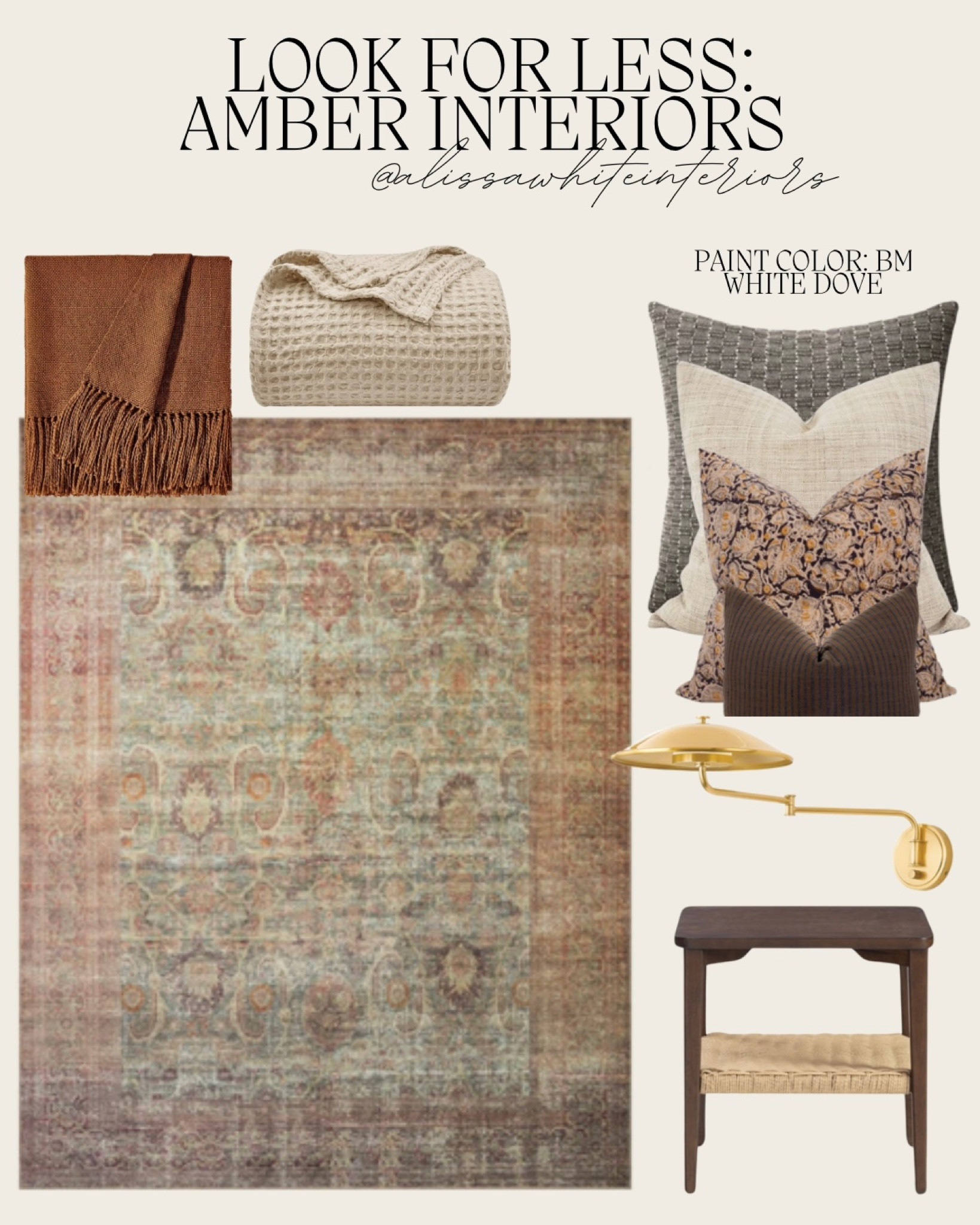 Designer bedroom look for less: Amber Interiors.

Bedroom design. Designer dupes. Modern organic. Area rug. Sconce. Brass. Throw blanket. Nightstand. Throw pillows. 

#LTKfindsunder50 #LTKhome #LTKsalealert