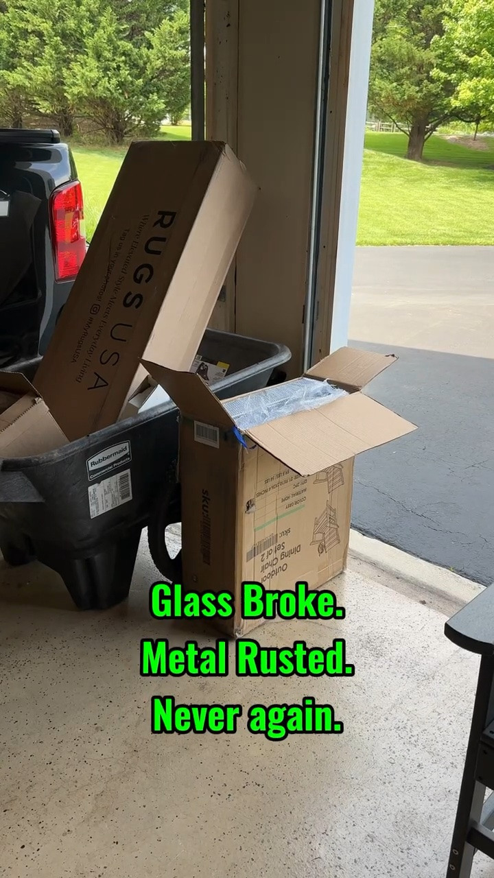 If you have ever had a patio table rust through or a glass top shatter in a storm — this one's for you. 🙋‍♀️

HDPE outdoor furniture is the material upgrade nobody talks about enough. Weather resistant, fade resistant and it does not absorb moisture. Built to live outside forever.

The Greenvines 7-piece outdoor dining set checked every box — and Amazon had it on our doorstep in 2 days. 📦

We put it together ourselves and yes there is a pro tip involved. Watch till the end. 😄

🔗 SHOP THE LINKS: 
Table & Chairs → https://amzn.to/4tAaGGw 
Rug → https://amzn.to/3OZCrtW

#midlifelifestyle #HDPEfurniture #patiorefresh #outdoordiningset #amazonfinds

#LTKSeasonal #LTKHome