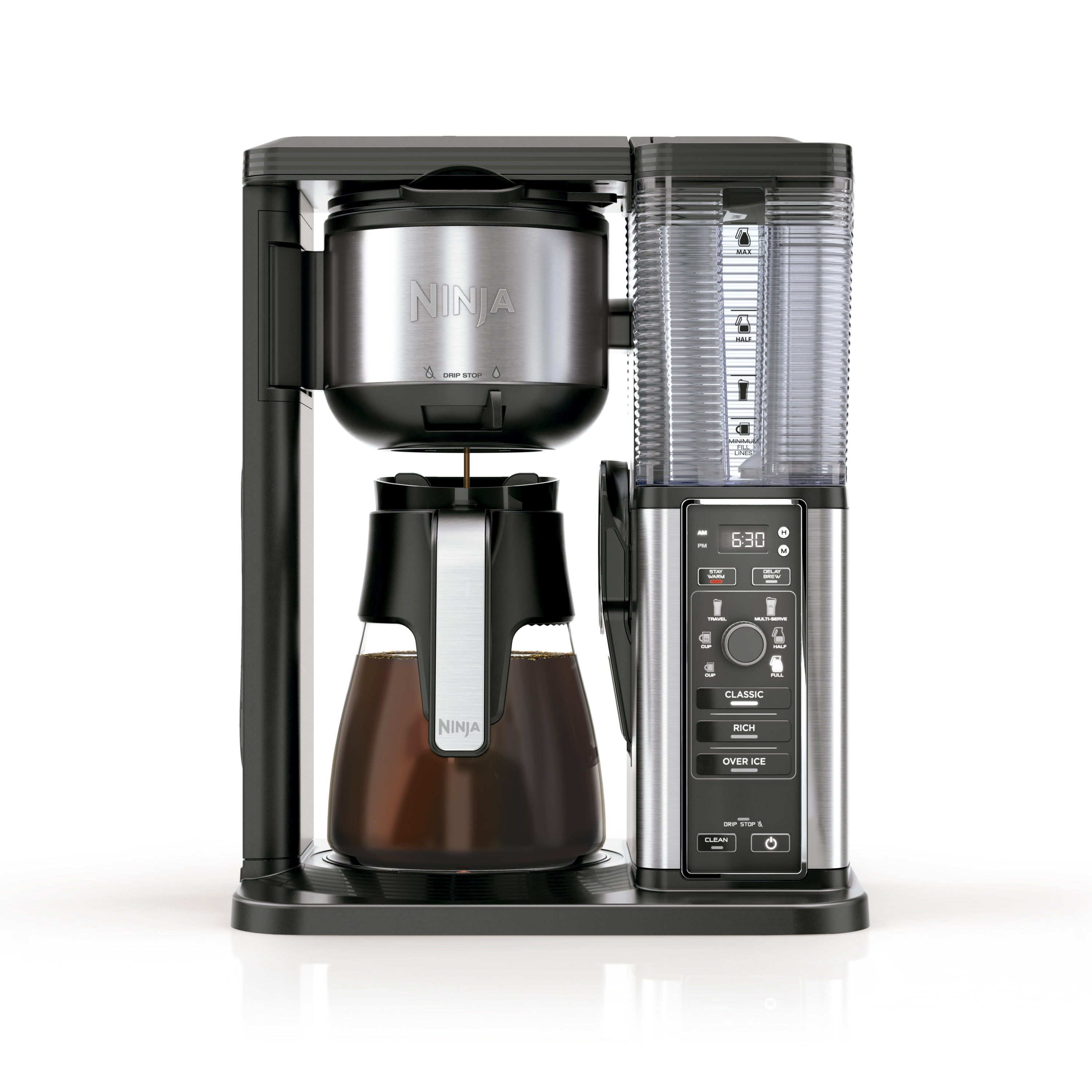 Ninja 10 Cup Drip Coffee Maker, Hot & Iced Coffee, Stainless, Glass Carafe, CM300 | Walmart (US)