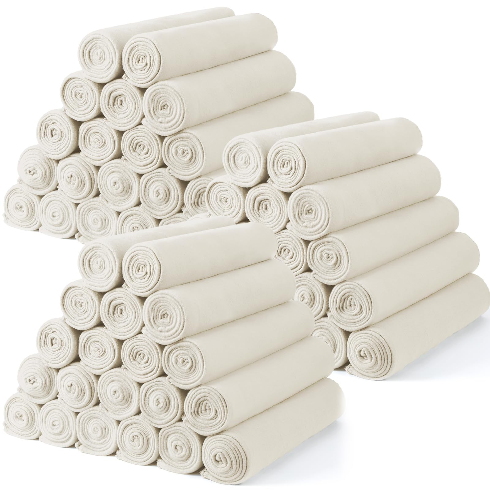 60PCS Off-White Fleece Blankets Bulk 50 X 60, Soft Lightweight Throw Blanket Cozy Blankets Bulk f... | Amazon (US)