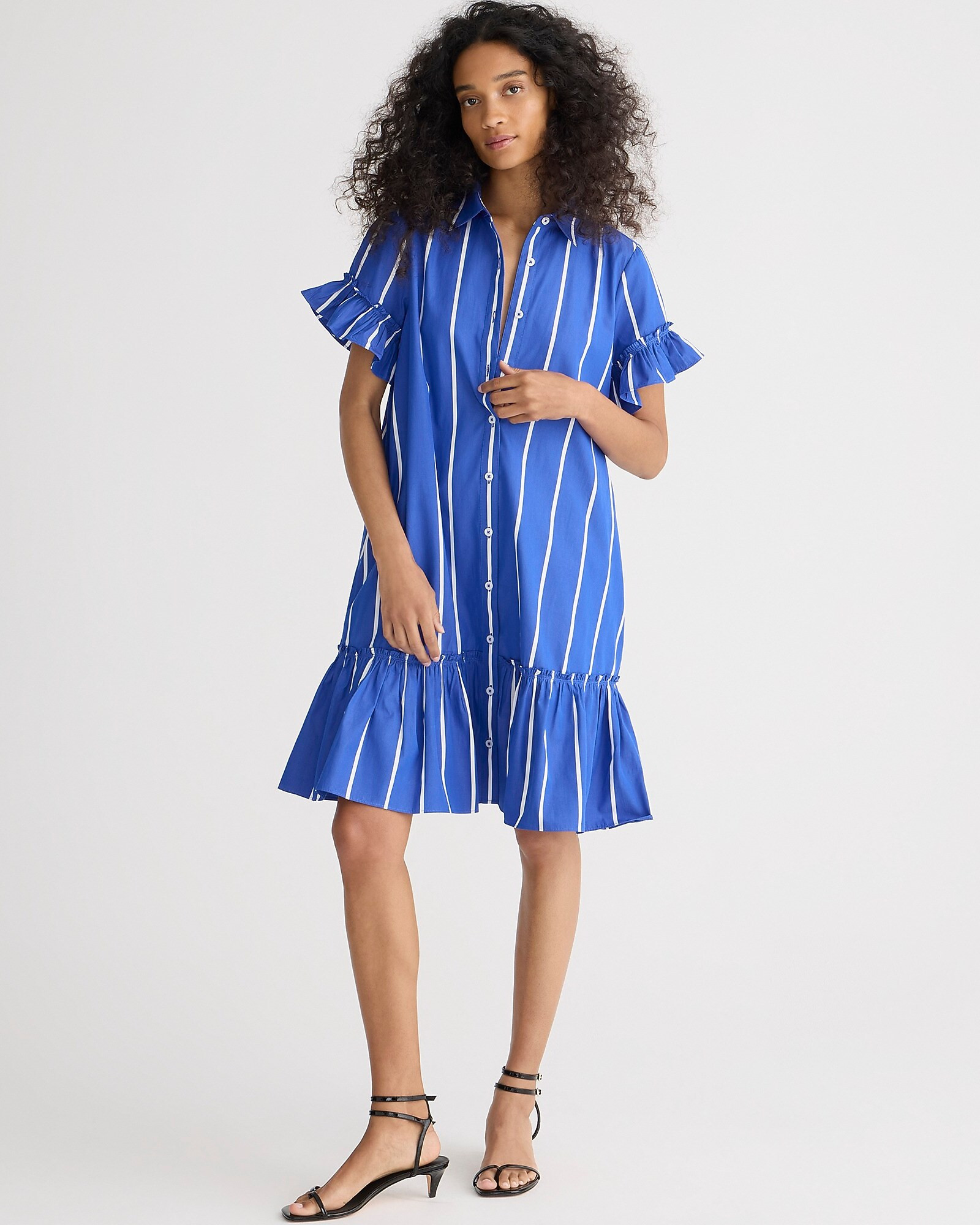 Amelia shirtdress in stripe cotton poplin | J. Crew US