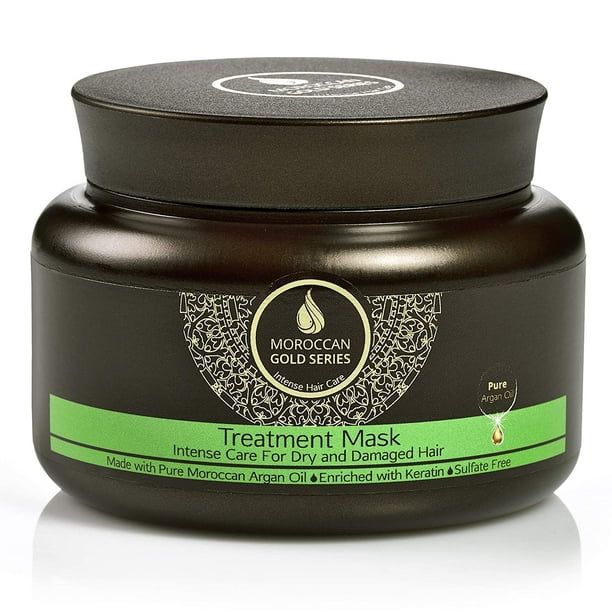 Moroccan Gold Series Argan Oil Hair Treatment Mask 250ml/8.45oz - Deep Hydrating, Strengthening &... | Walmart (US)