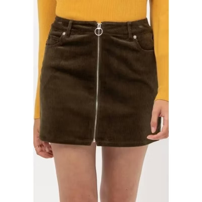 Women's Corduroy Zipper Front Skirt - LOVE TREE L | Target