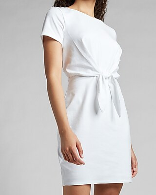 Tie Front T-Shirt Dress | Express