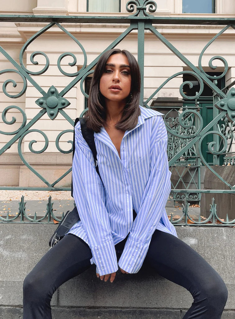 Boyfriend Shirt Blue | Princess Polly AU