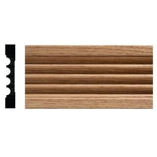 Ornamental Mouldings 15/32 in. x 3 in. x 84 in. Red Oak Fluted Casing Moulding 819-7FTOAK - The H... | The Home Depot
