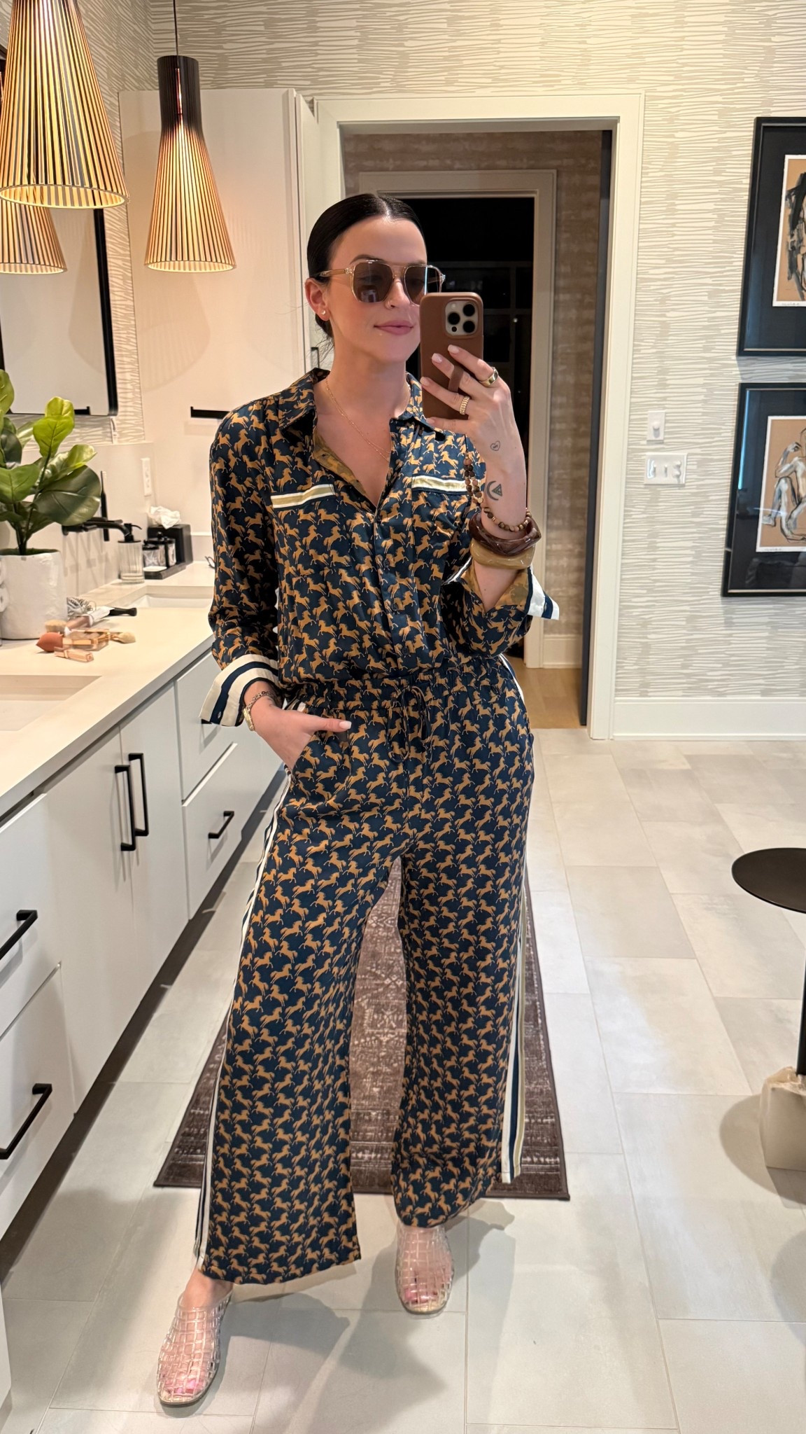 I love this silky set. It is so chic! This exact print is sold out, but I linked the updated prints 

#LTKootd