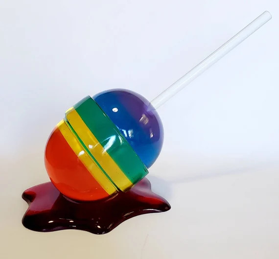 Large Melting Lollipops, Pop Art, Candy Sculpture, Rainbow Blow Pop, Accent Object, Nursery Shelf... | Etsy (US)